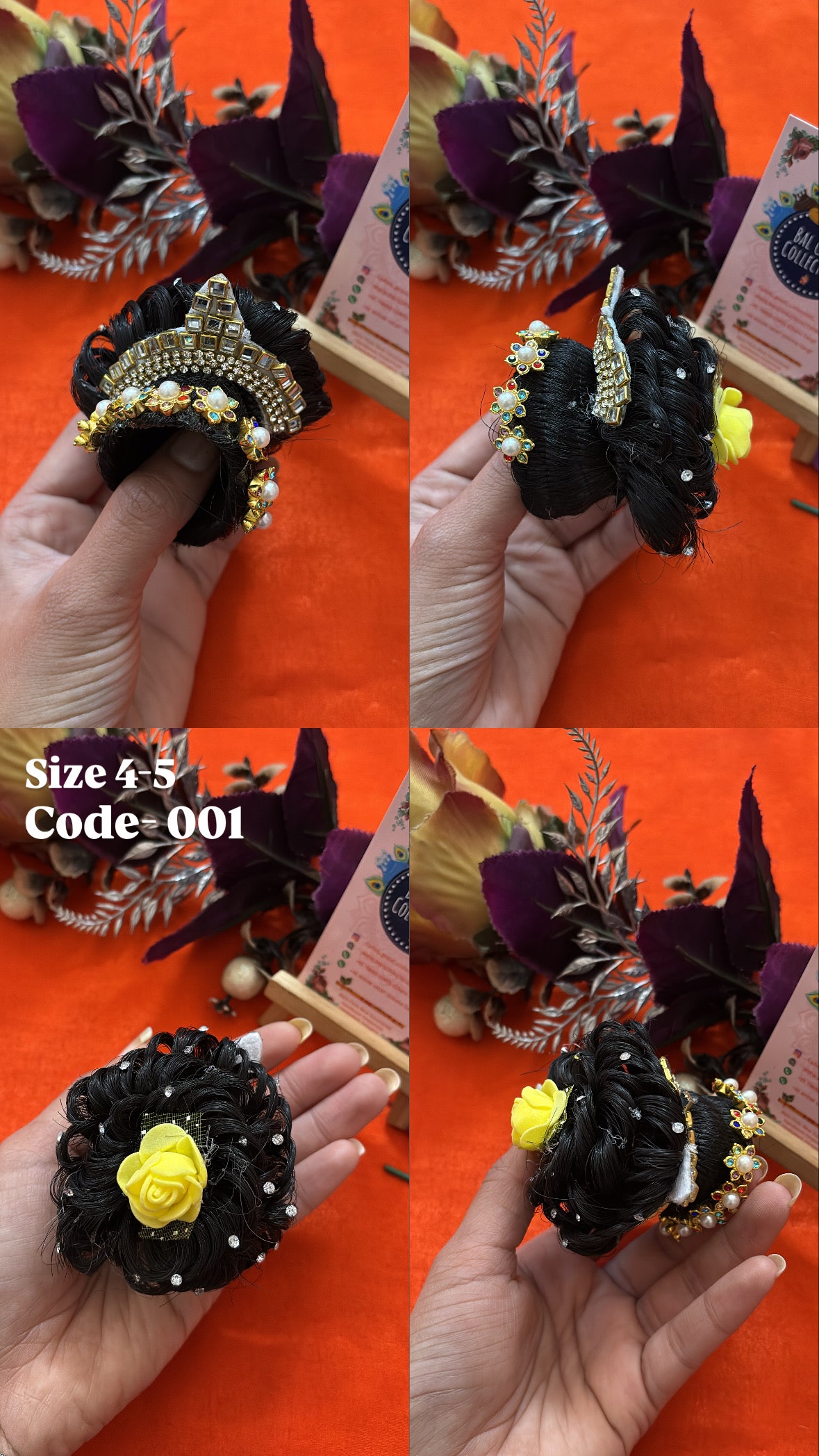 Heavy Floral Juda for Radha Rani | Deity Hair Accessory