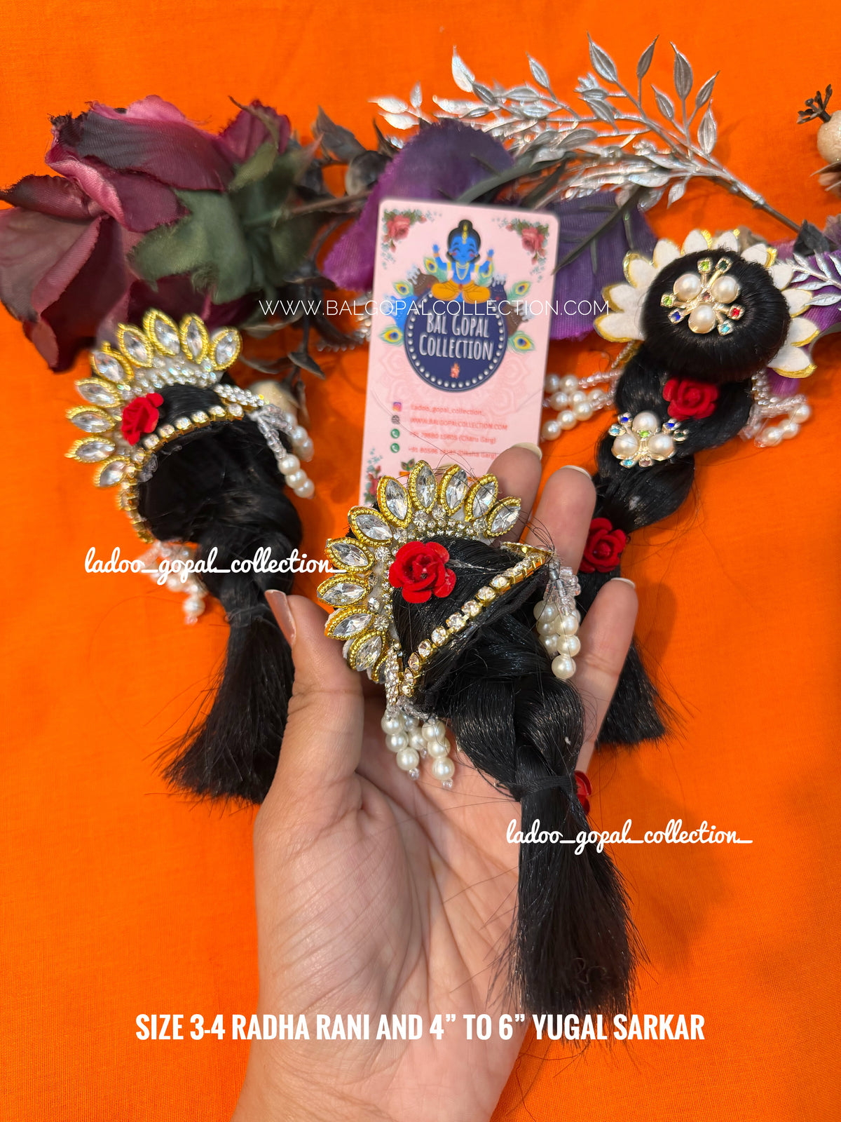 Heavy kesh for radha rani size 3-4
