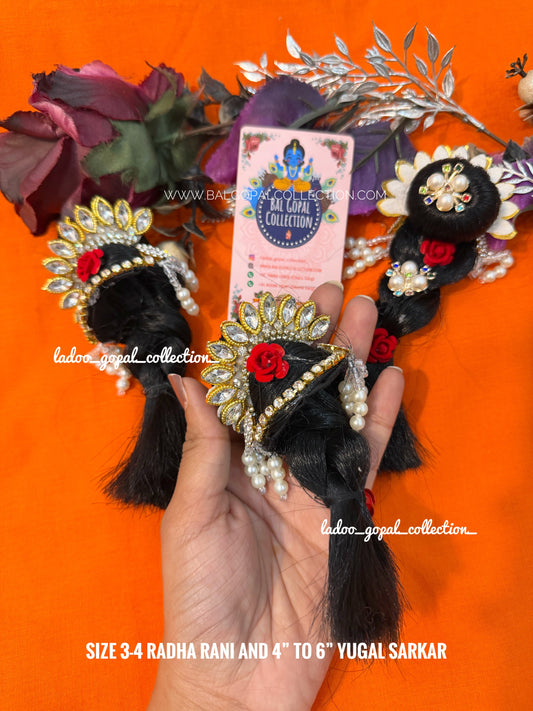 Heavy kesh for radha rani size 3-4