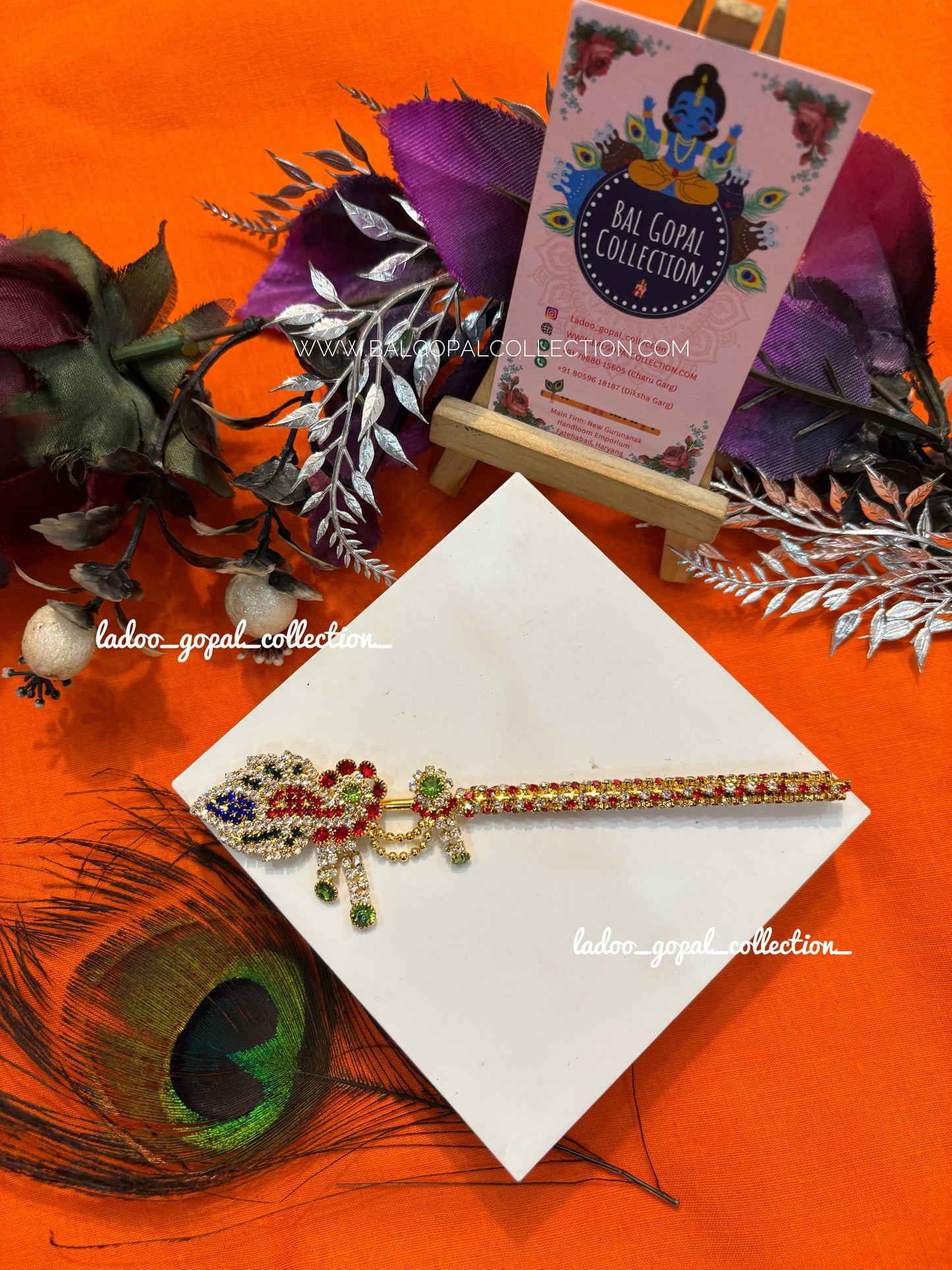 Premium stone Bansuri for laddu gopal