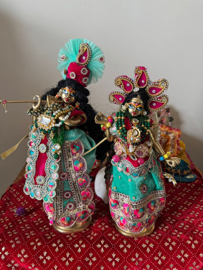 Velvet Radha-krishna Poshak (RK Set)