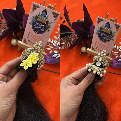 Heavy Silver Tiara for Radha Rani Open Kesh | Deity Hair Accessory