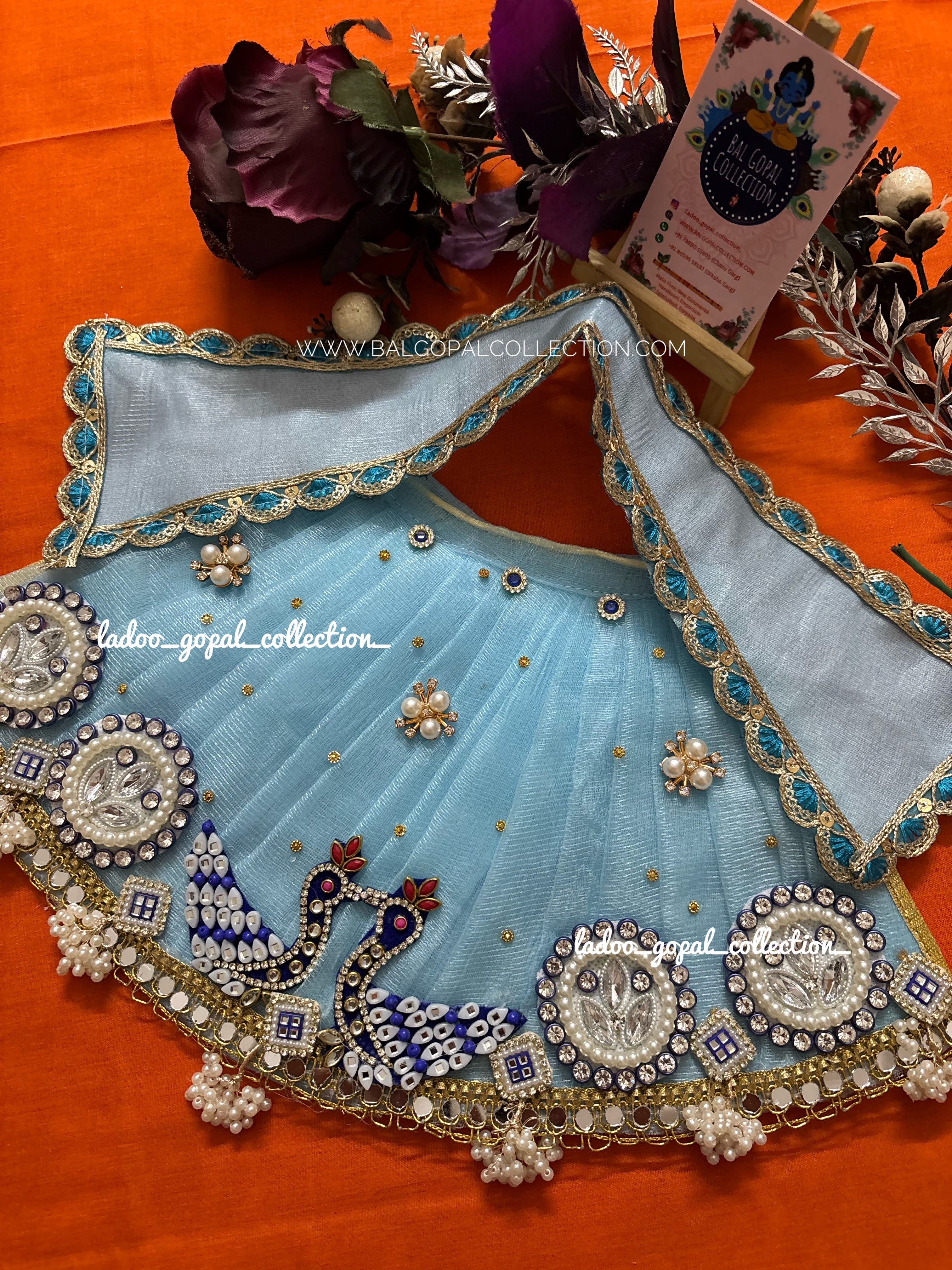Heavy peacock lehnga for mata rani – Bal Gopal Collection