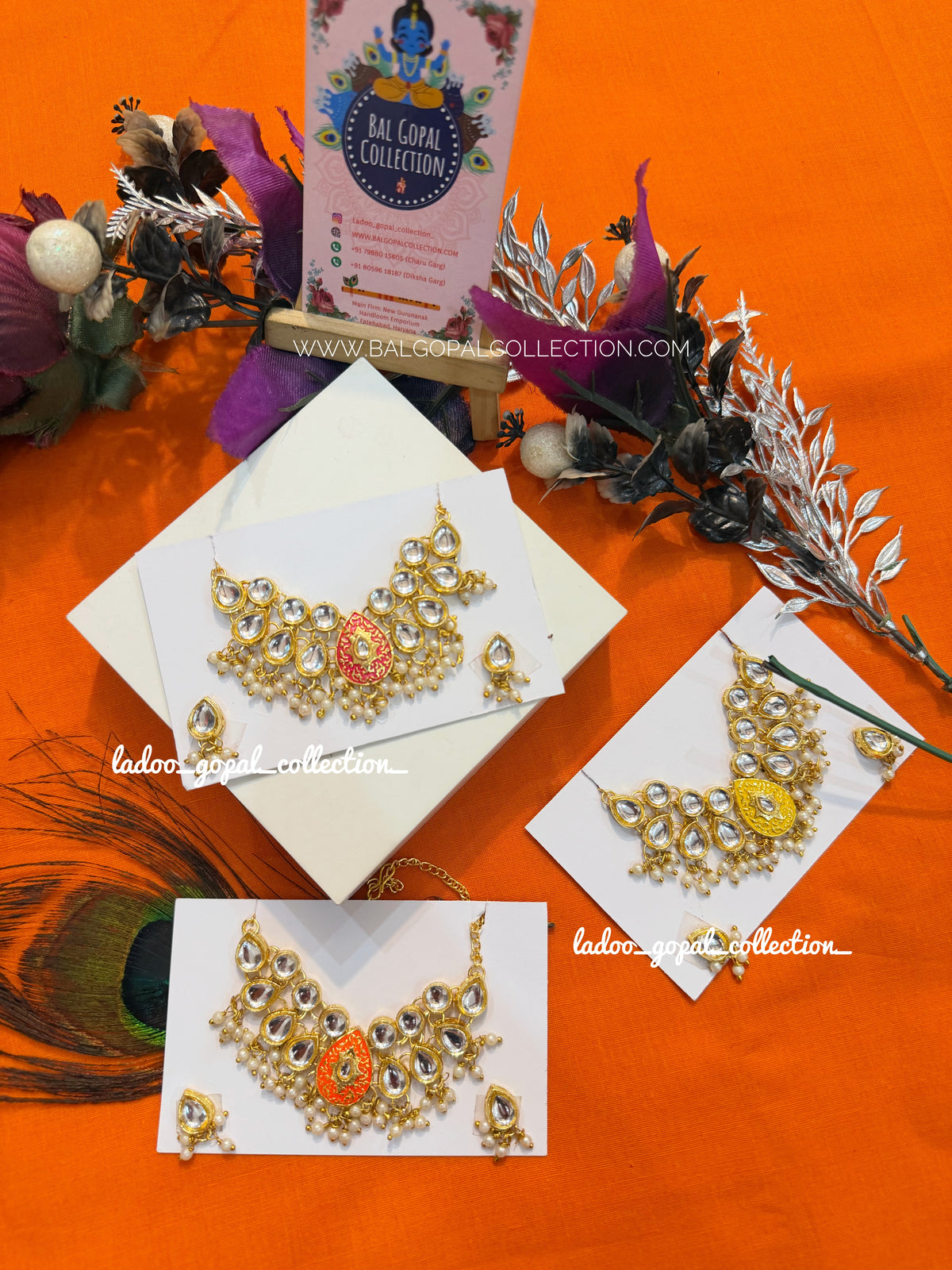 Heavy kundan mala for laddu gopal size 5-6-7