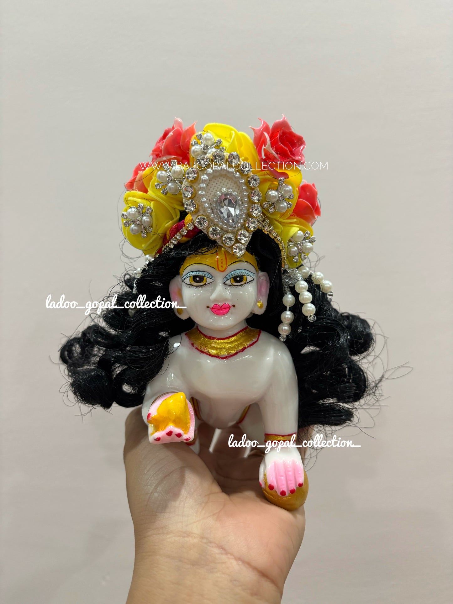 Heavy kesh for laddu gopal size 5-6