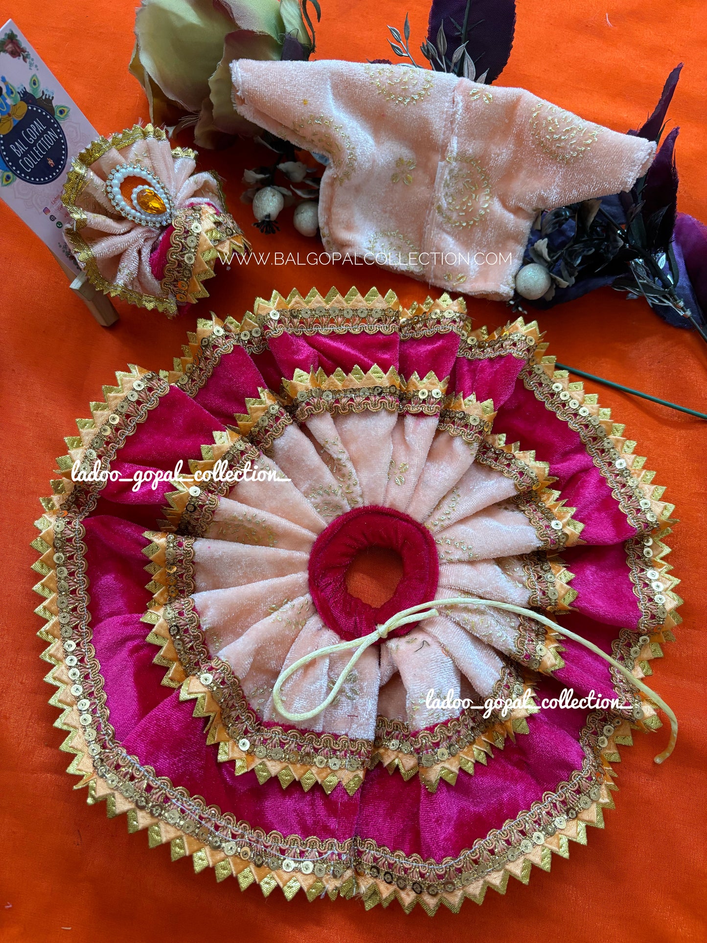 Heavy velvet poshak for laddu gopal