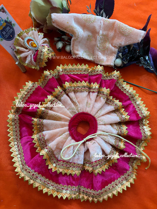 Heavy velvet poshak for laddu gopal