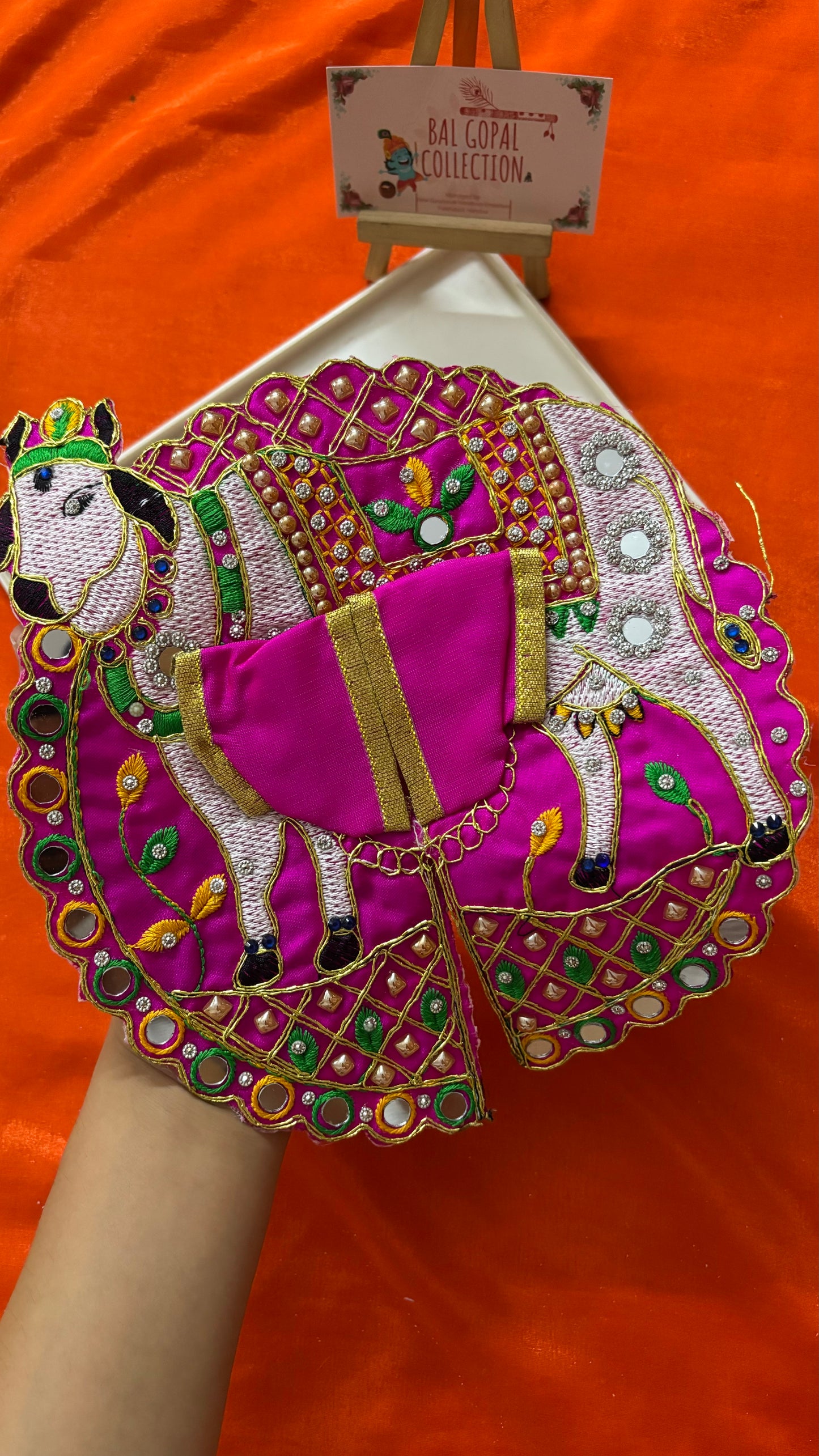 Cow poshak/ dress for laddu gopal