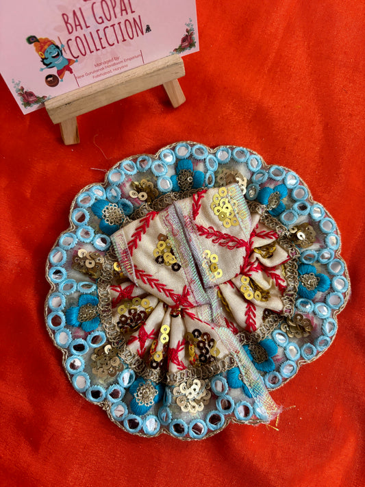 Thread work poshak for laddu gopal