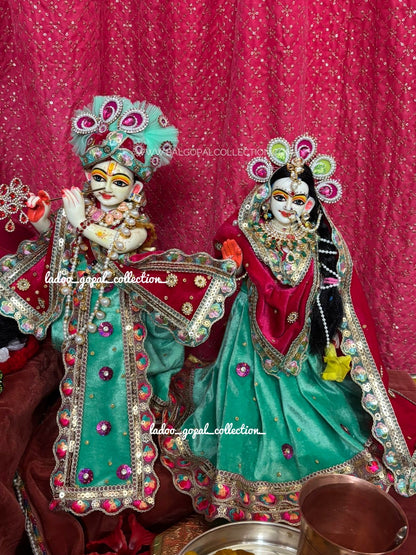 Velvet Radha-krishna Poshak (RK Set)