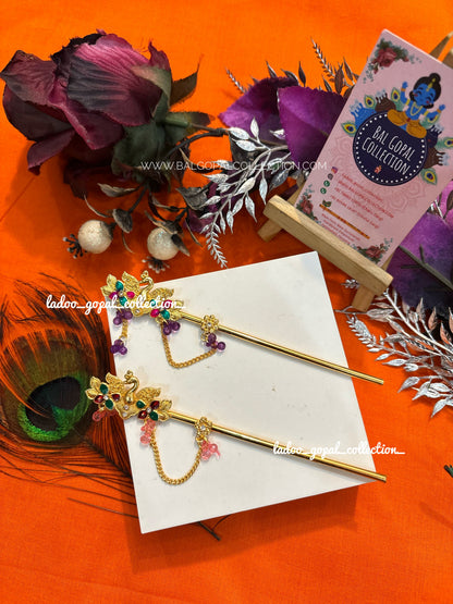 Premium peacock bansi for laddu gopal
