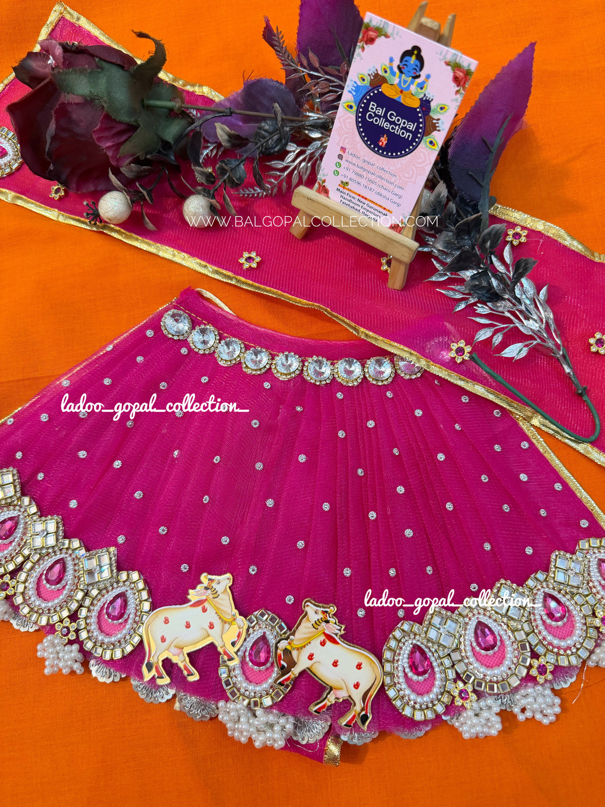 Heavy pink lehnga for mata rani