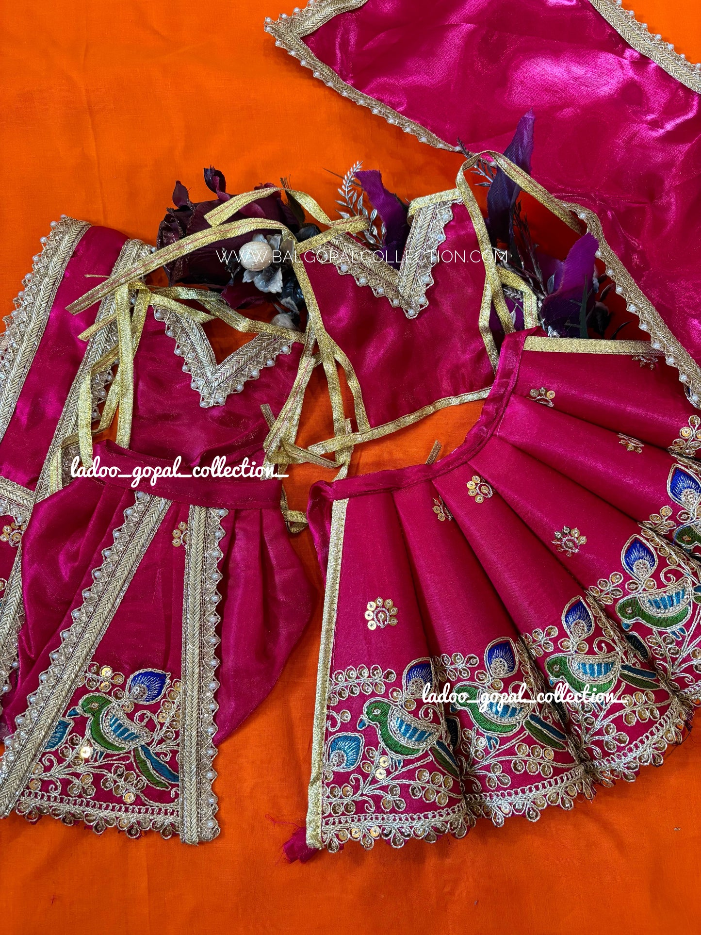 Peacock cone radha krishna poshak (RK set)