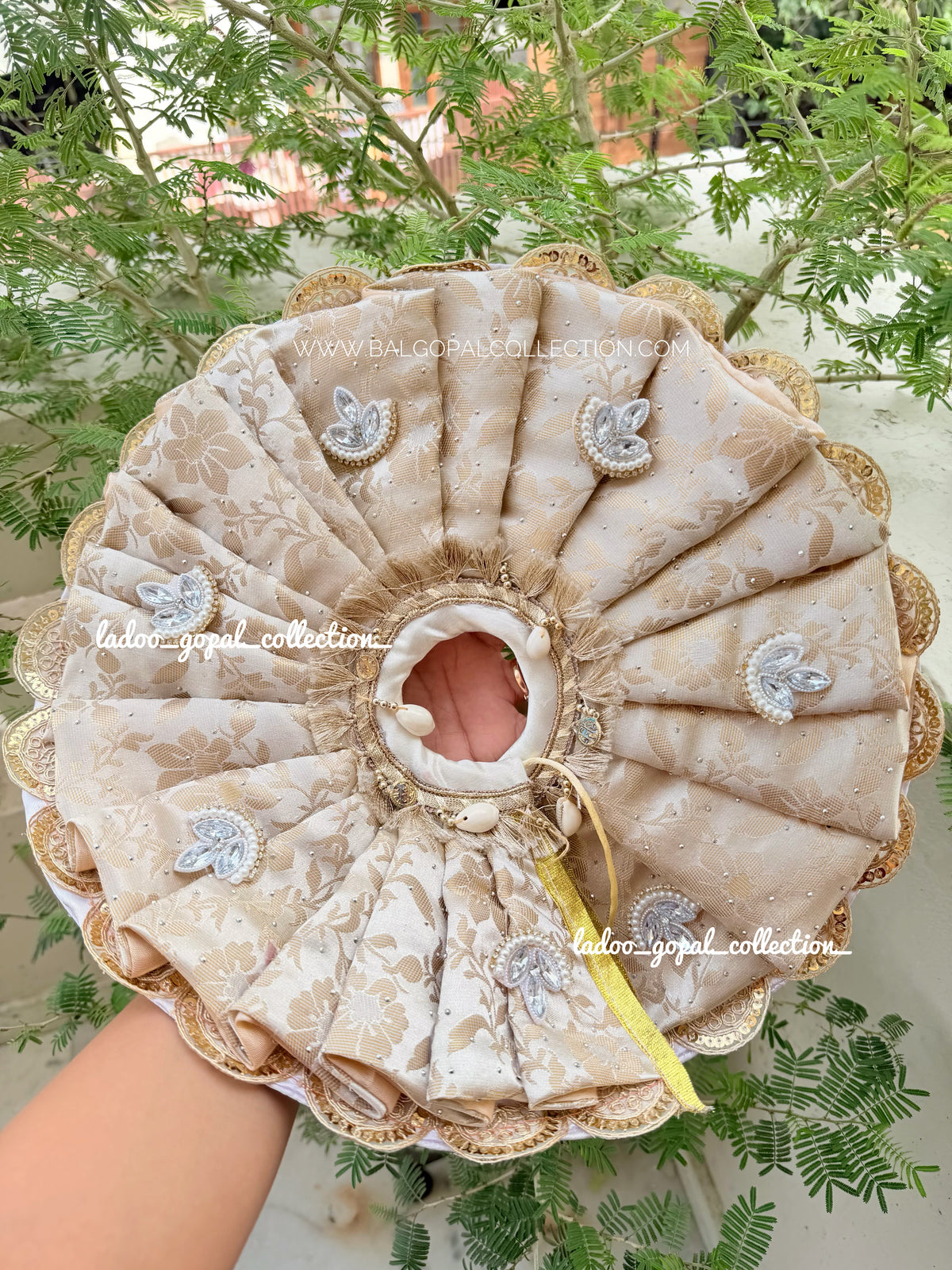 White banarsi poshak for laddu gopal || Diwali special