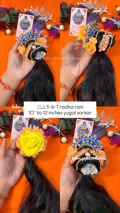 Heavy long kesh for radha rani size 5-6-7