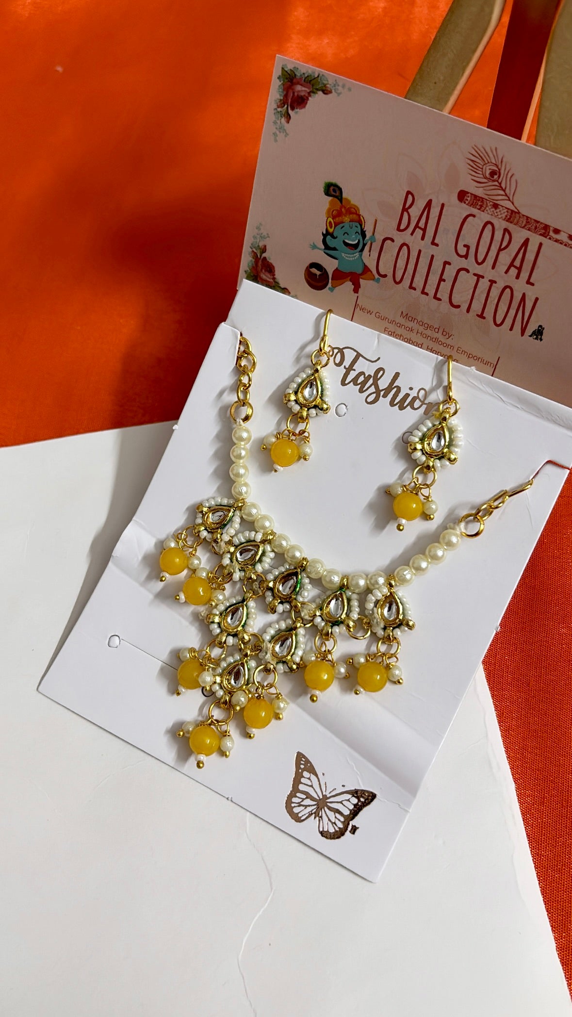 Mehfil mala for laddu gopal with earrings