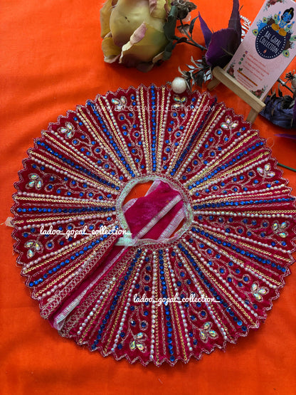 Heavy work velvet poshak size 5-6