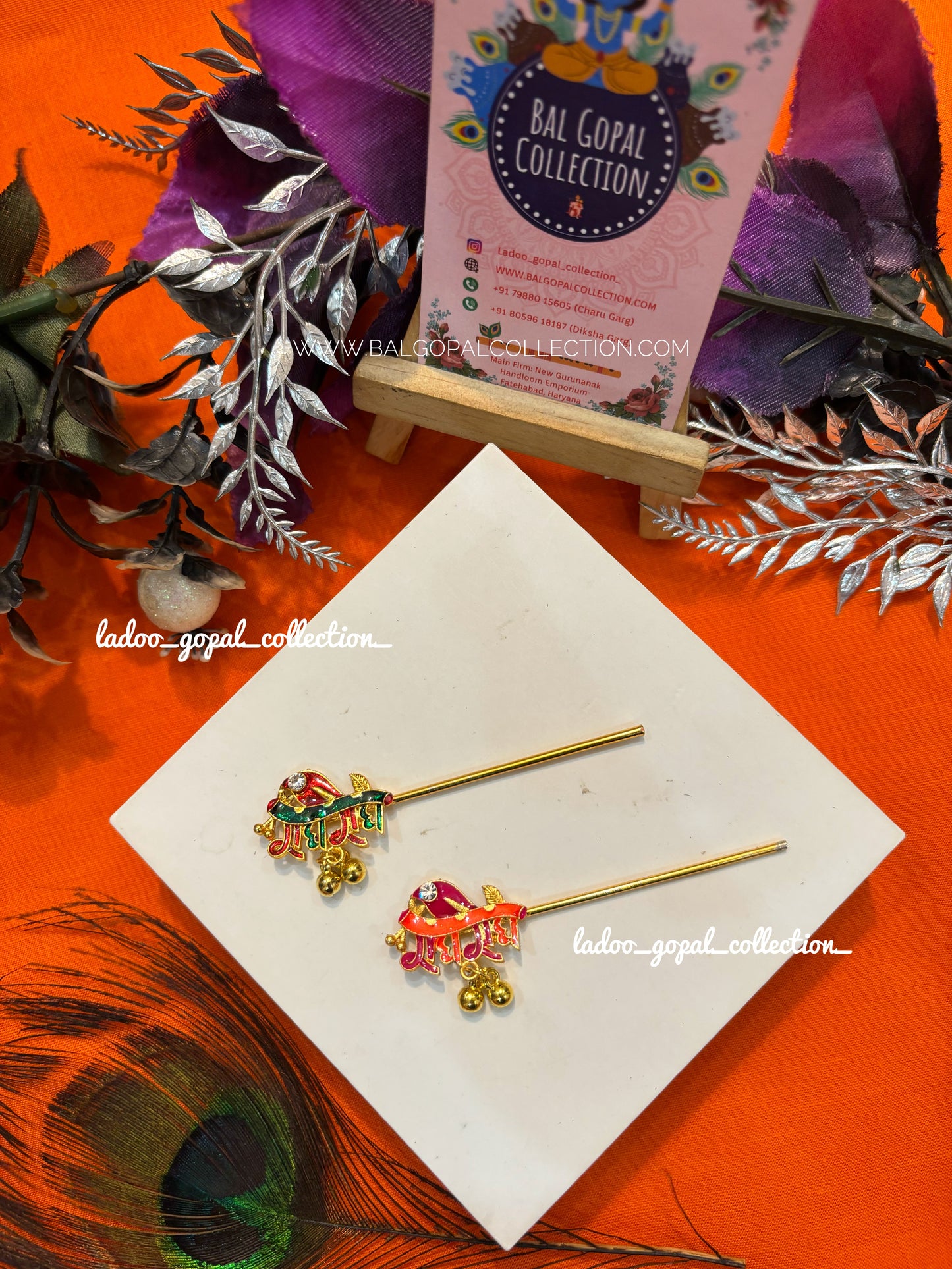Radhe radhe bansi for laddu gopal size 2-3-4