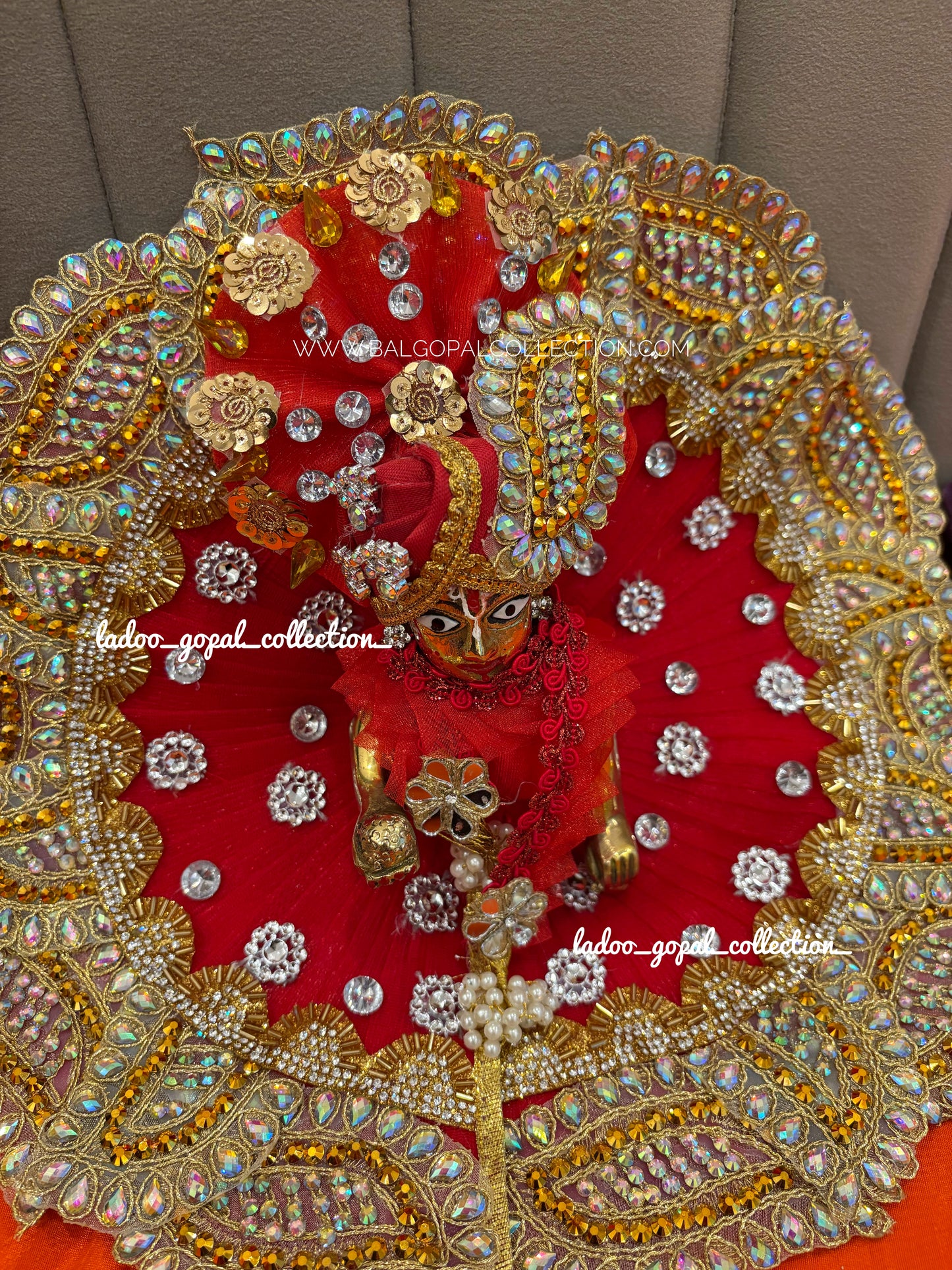 Red Heavy poshak for laddu gopal