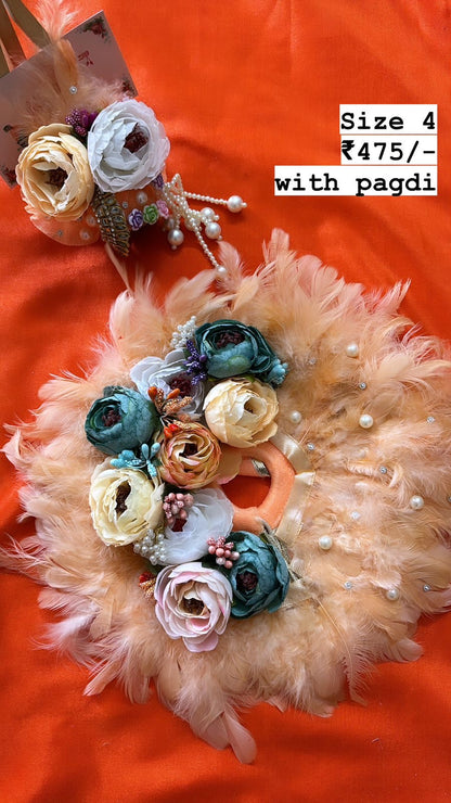 Heavy furr flower poshak for laddu gopal size 5-6