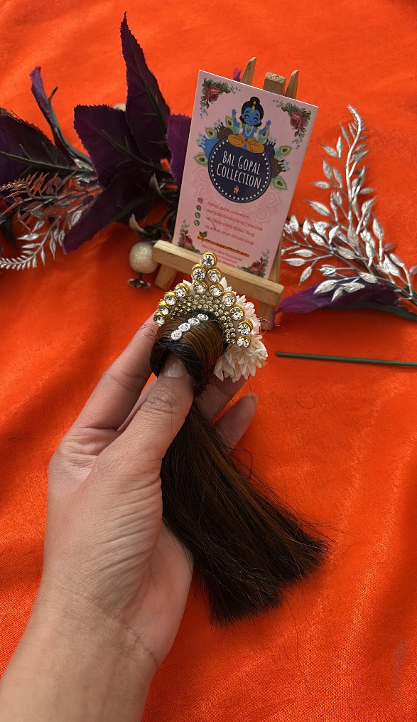 Premium Highlight Gajra Kesh for Radha Rani | Designer Deity Hair Accessory