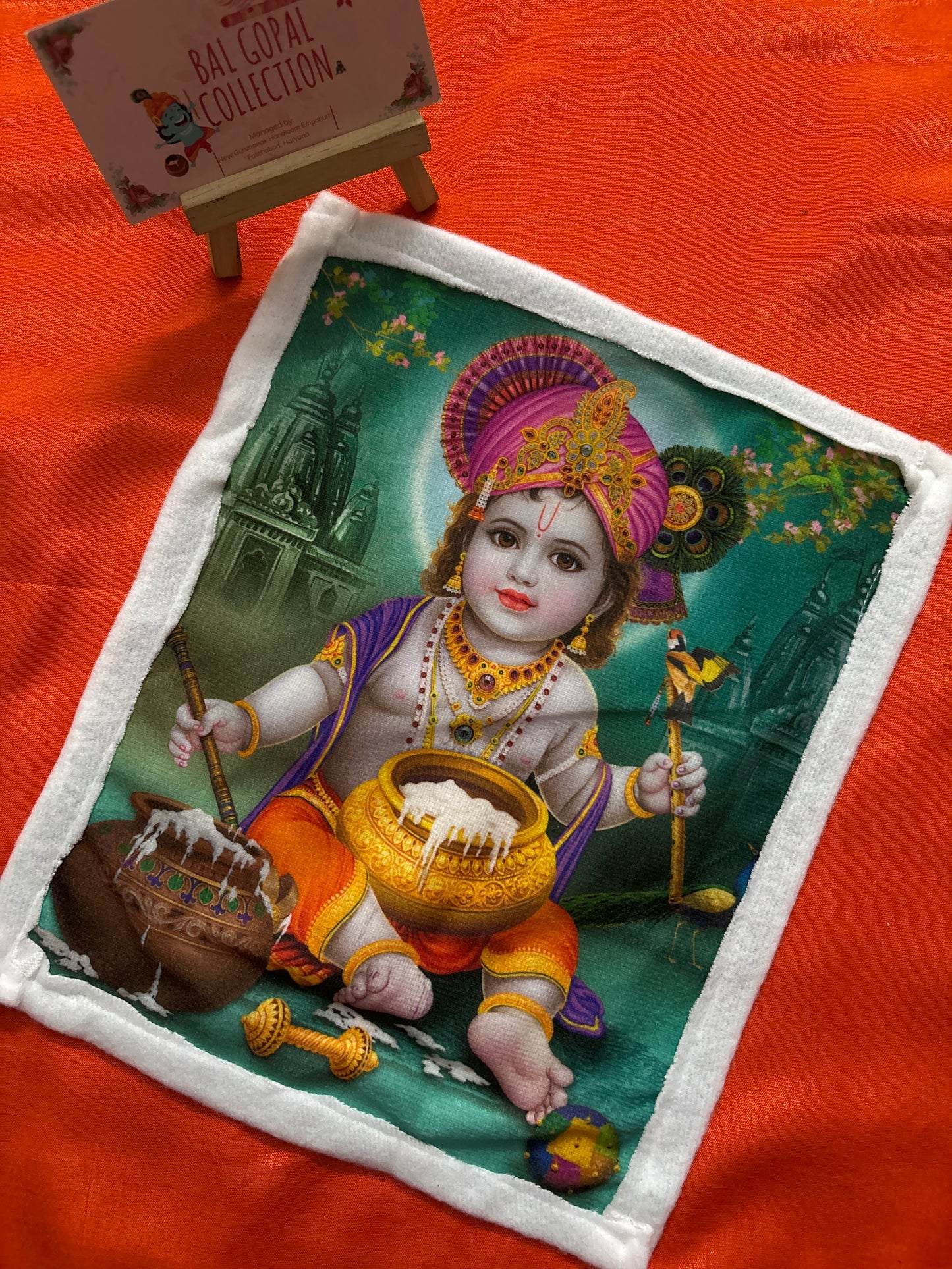 Krishna print winter blanket