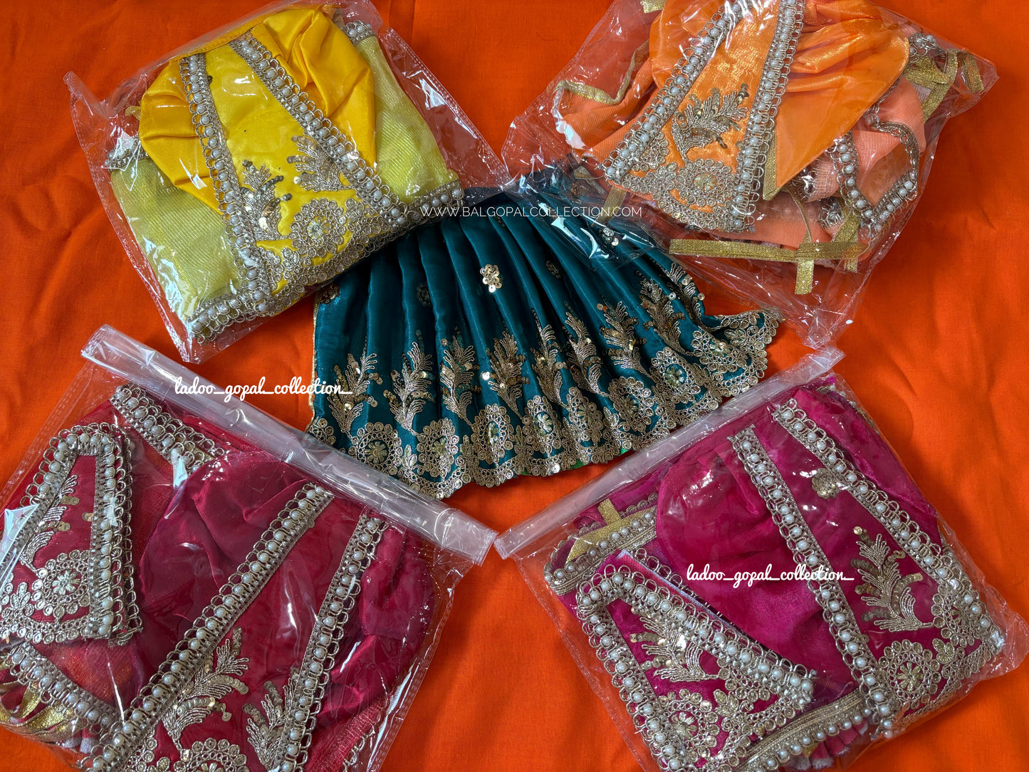 Heavy fabric Radha Krishna Poshak (7 inch)