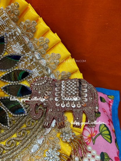 Premium yellow poshak with pagdi