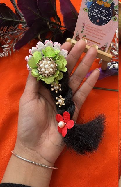 Colorful choti for radha rani l Deity Hair Accessory