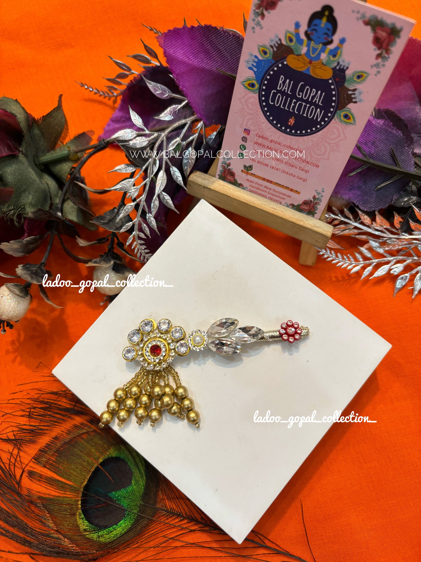 Heavy white bansi for laddu gopal