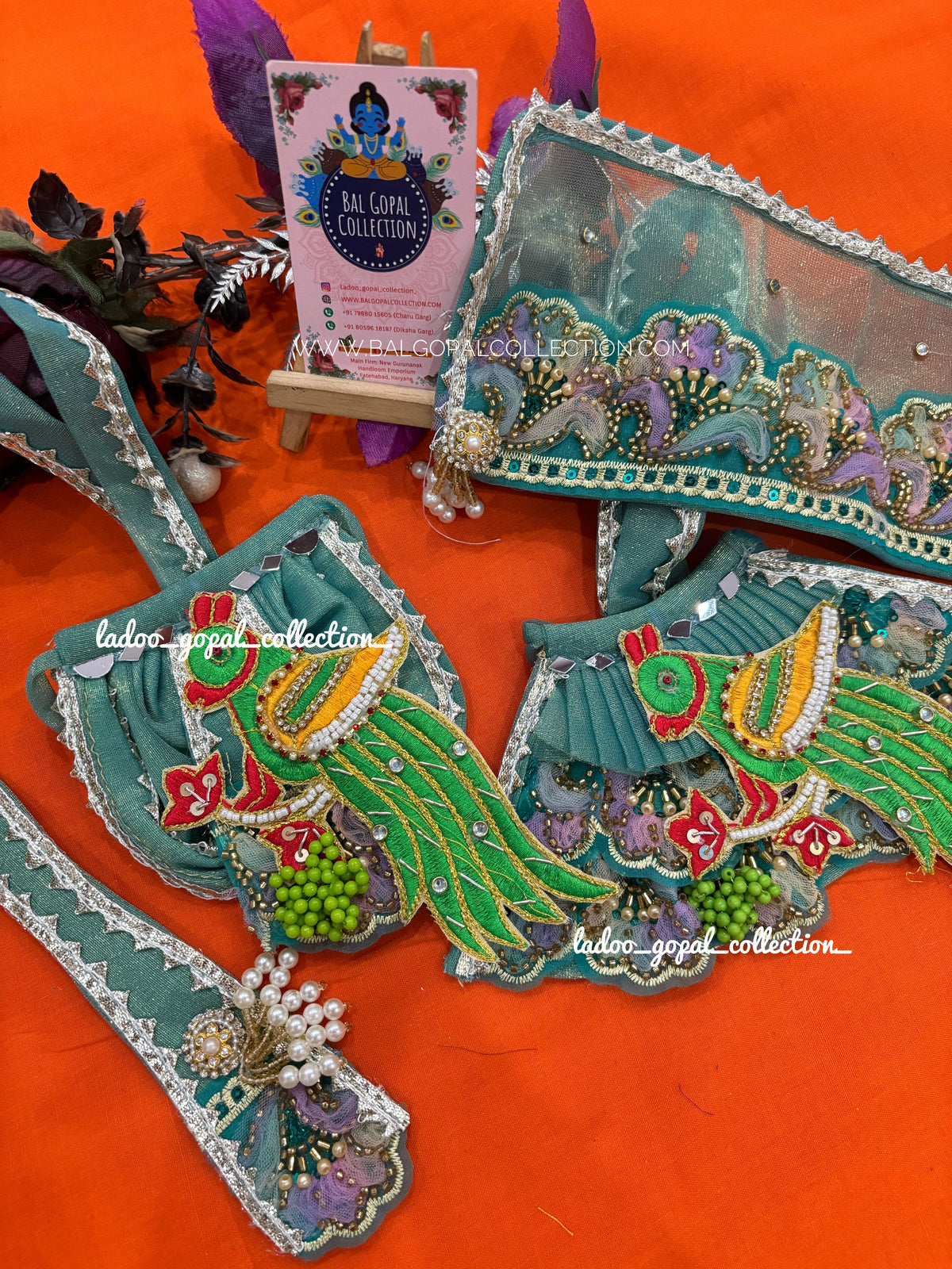 Premium Shuk Saarika Radha Krishna Poshak