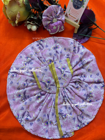 Cotton poshak with pagdi for laddu gopal