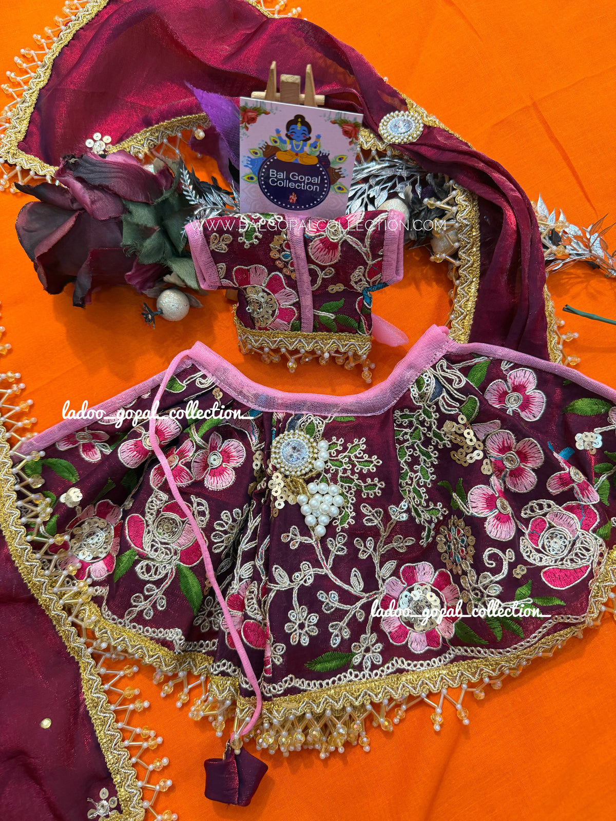 Saree style lehnga for mata rani