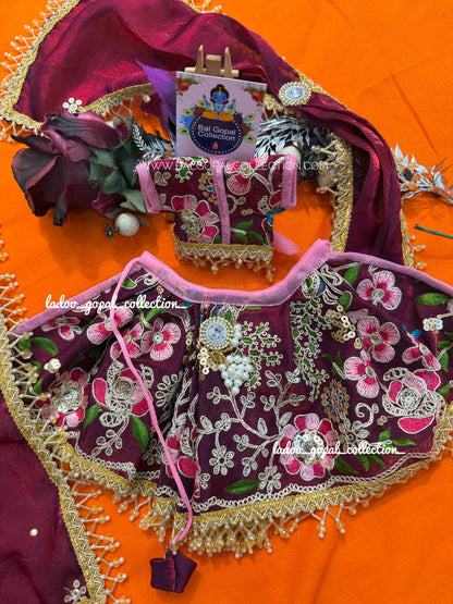 Saree style lehnga for mata rani