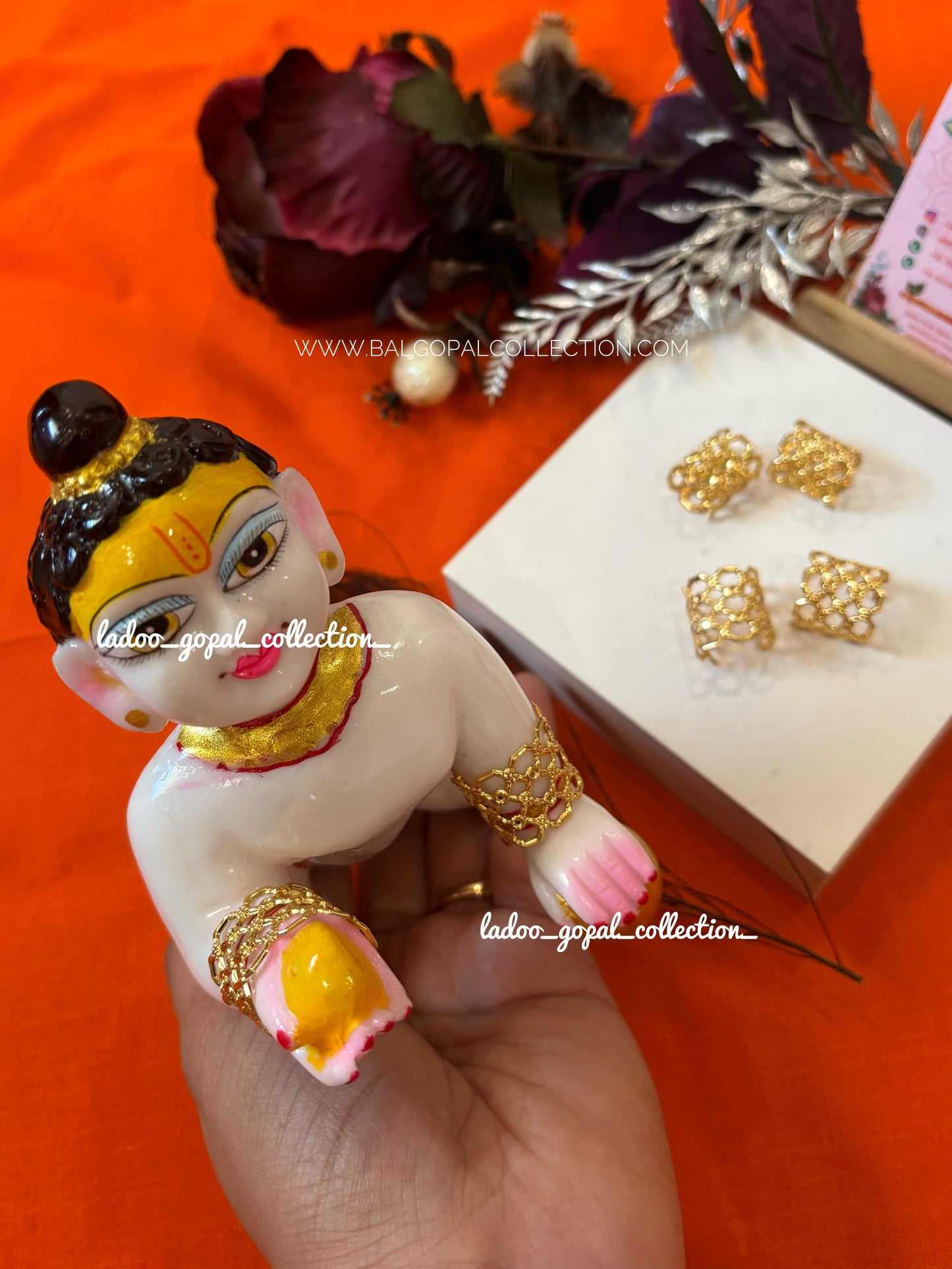 Golden bangles for laddu gopal size 4-6