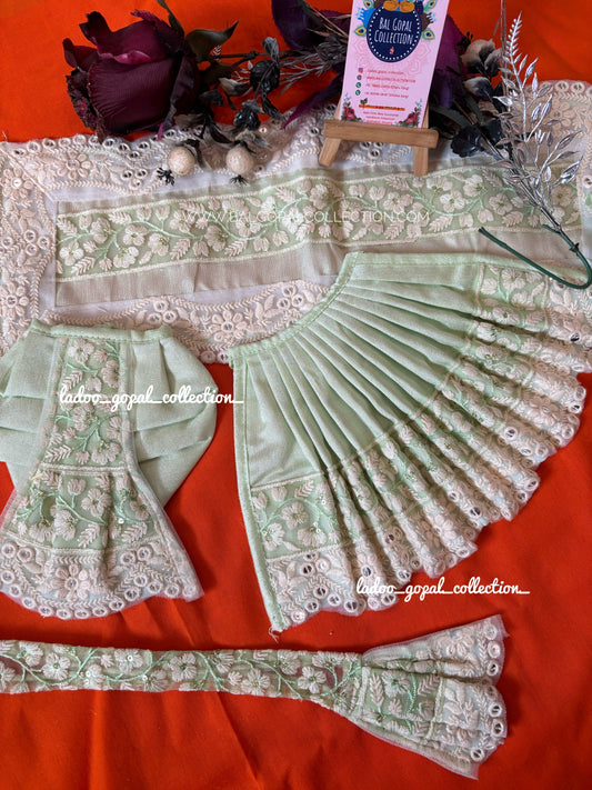 Premium isckon style Radha Krishna poshak (RK set)