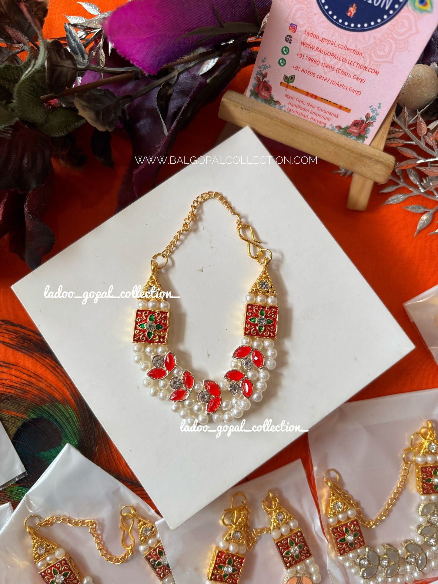 Premium kundan mala for laddu gopal size 4-5-6-7