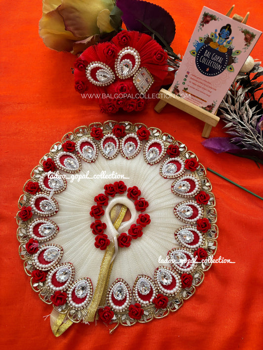 Heavy white poshak for laddu gopal