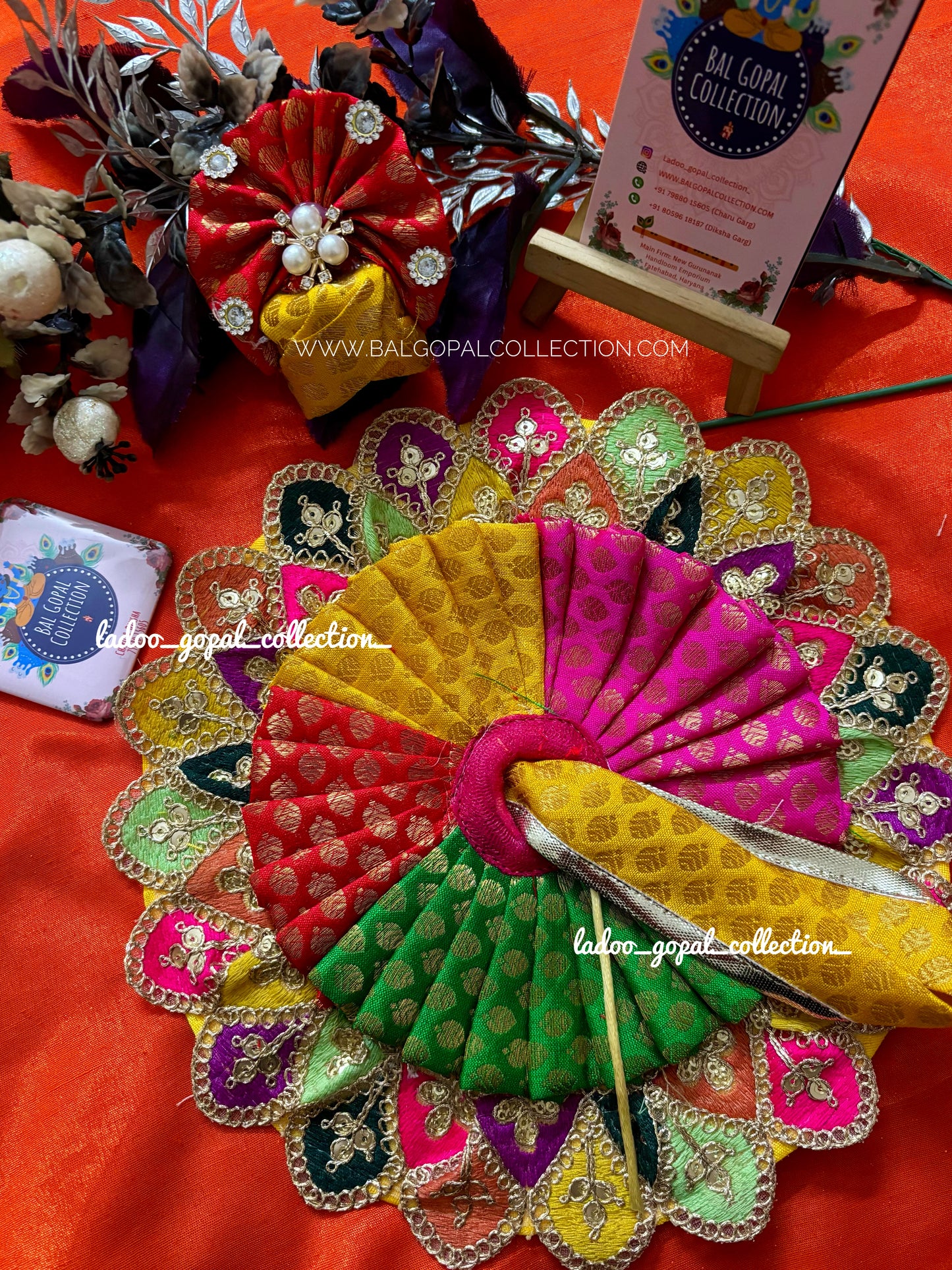 Heavy colorful poshak for laddu gopal
