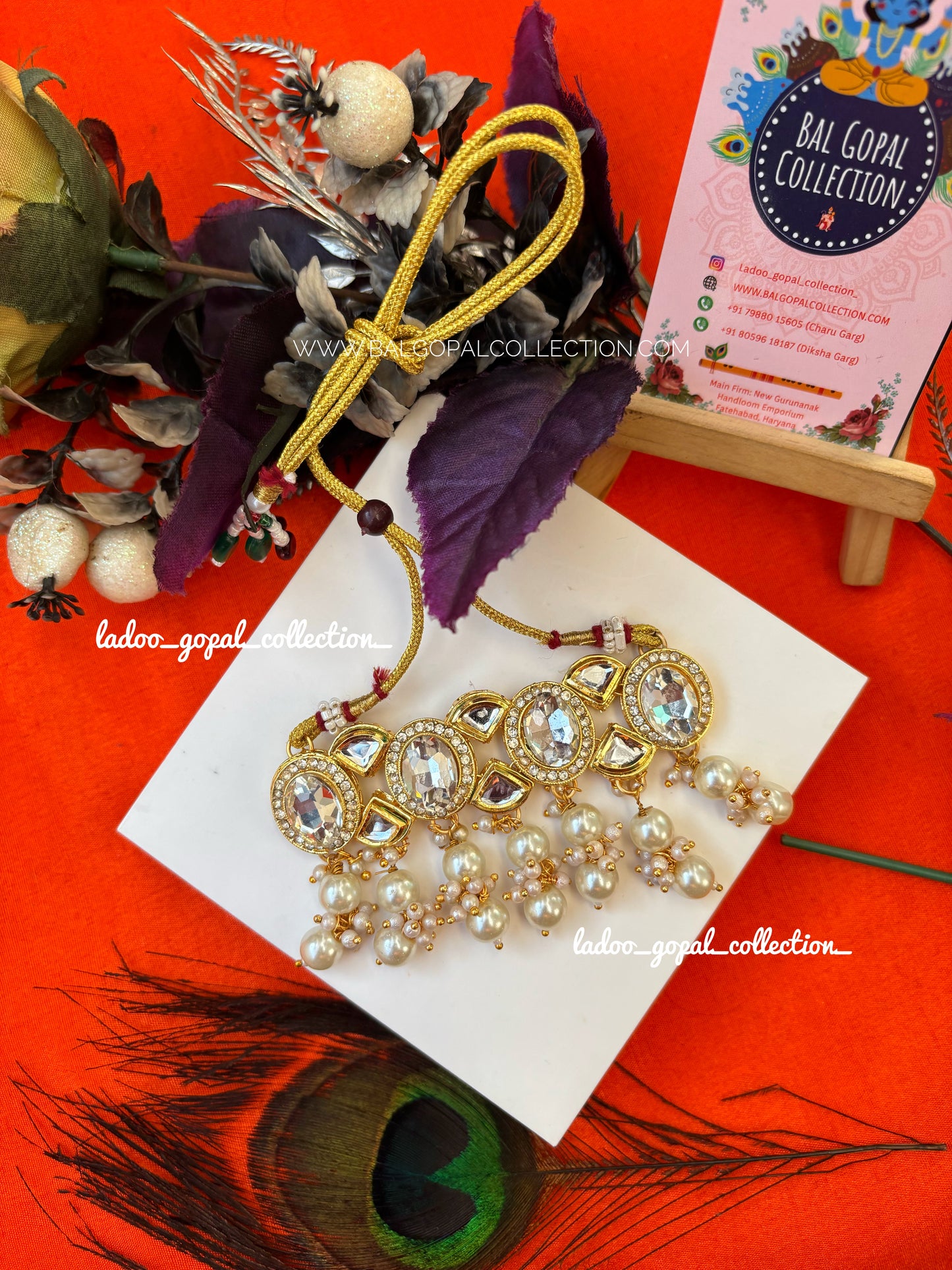 Heavy Mirror Mala for Yugal Jodi