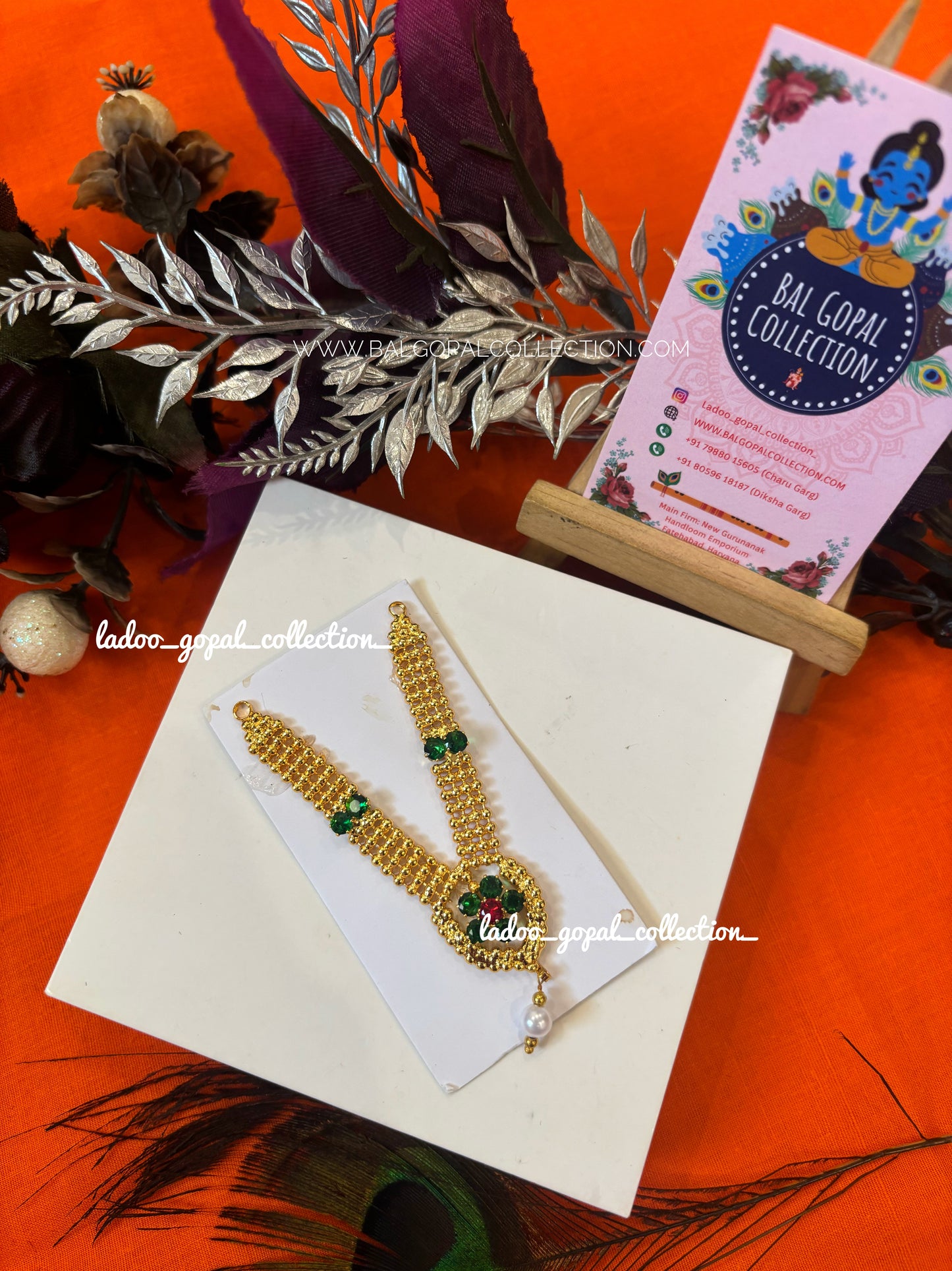 Gold mala for laddu gopal size 4-5-6