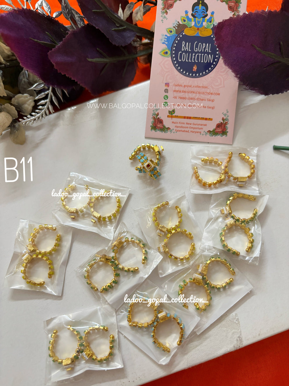Red Flower Bangles for Laddu Gopal