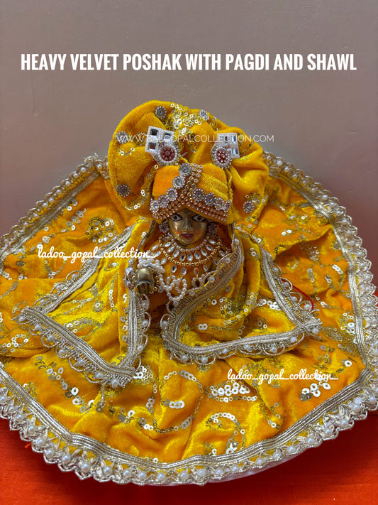 Heavy velvet poshak for laddu gopal