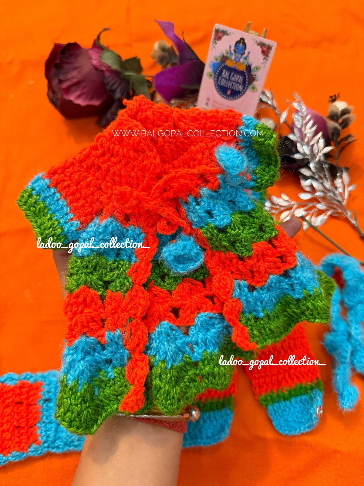 Premium woollen radha krishna poshak