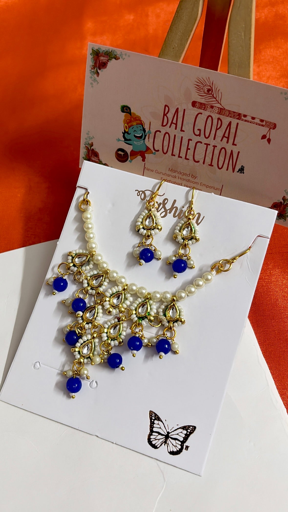 Mehfil mala for laddu gopal with earrings