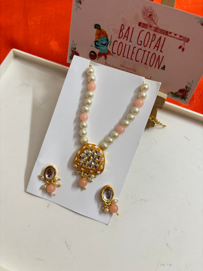 Heavy mala earrings set for laddu gopal