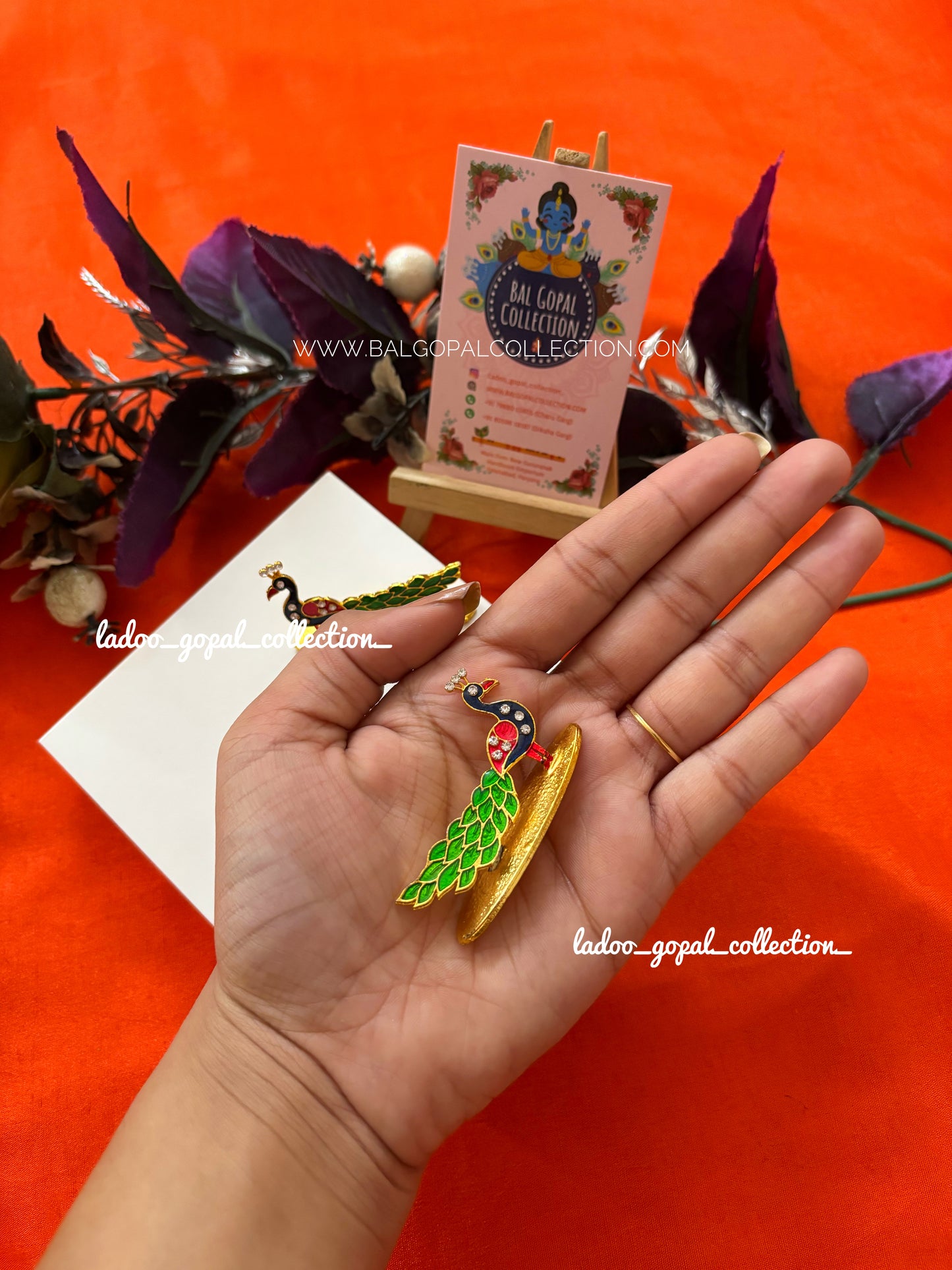 Heavy peacock for laddu gopal