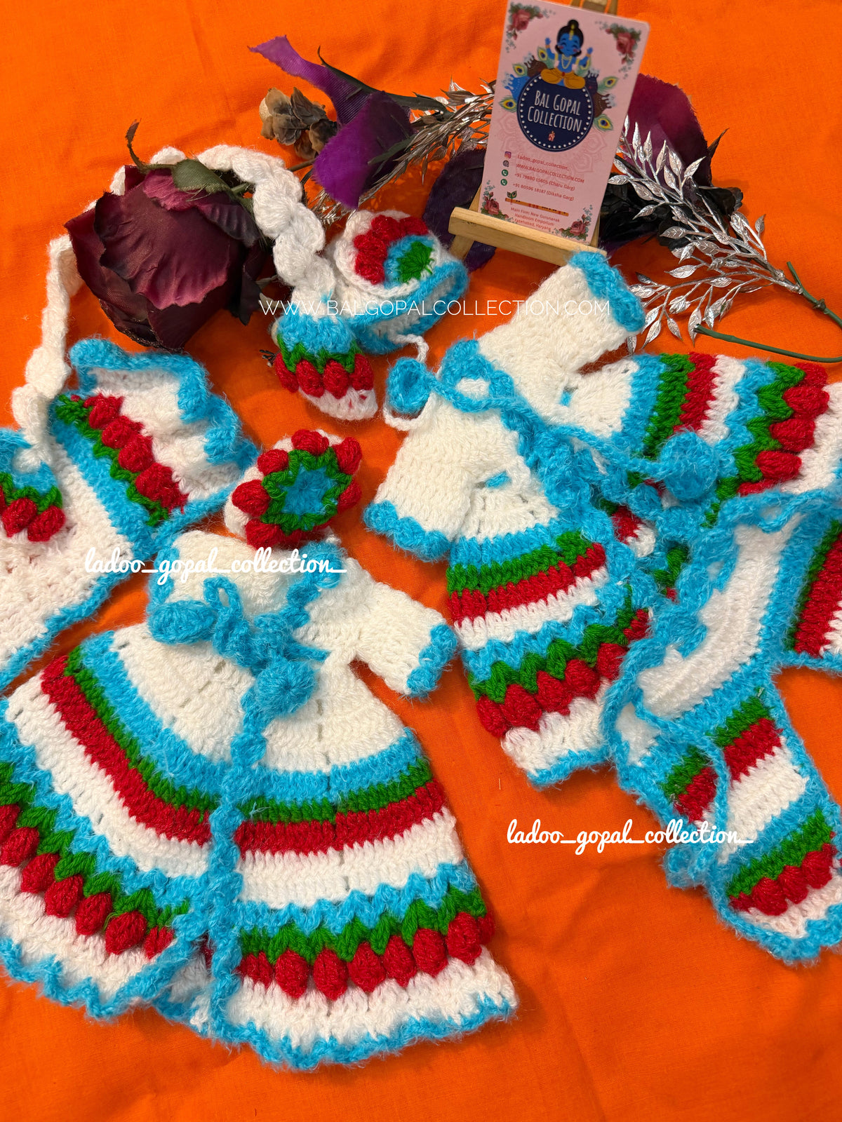 Premium woollen radha krishna poshak