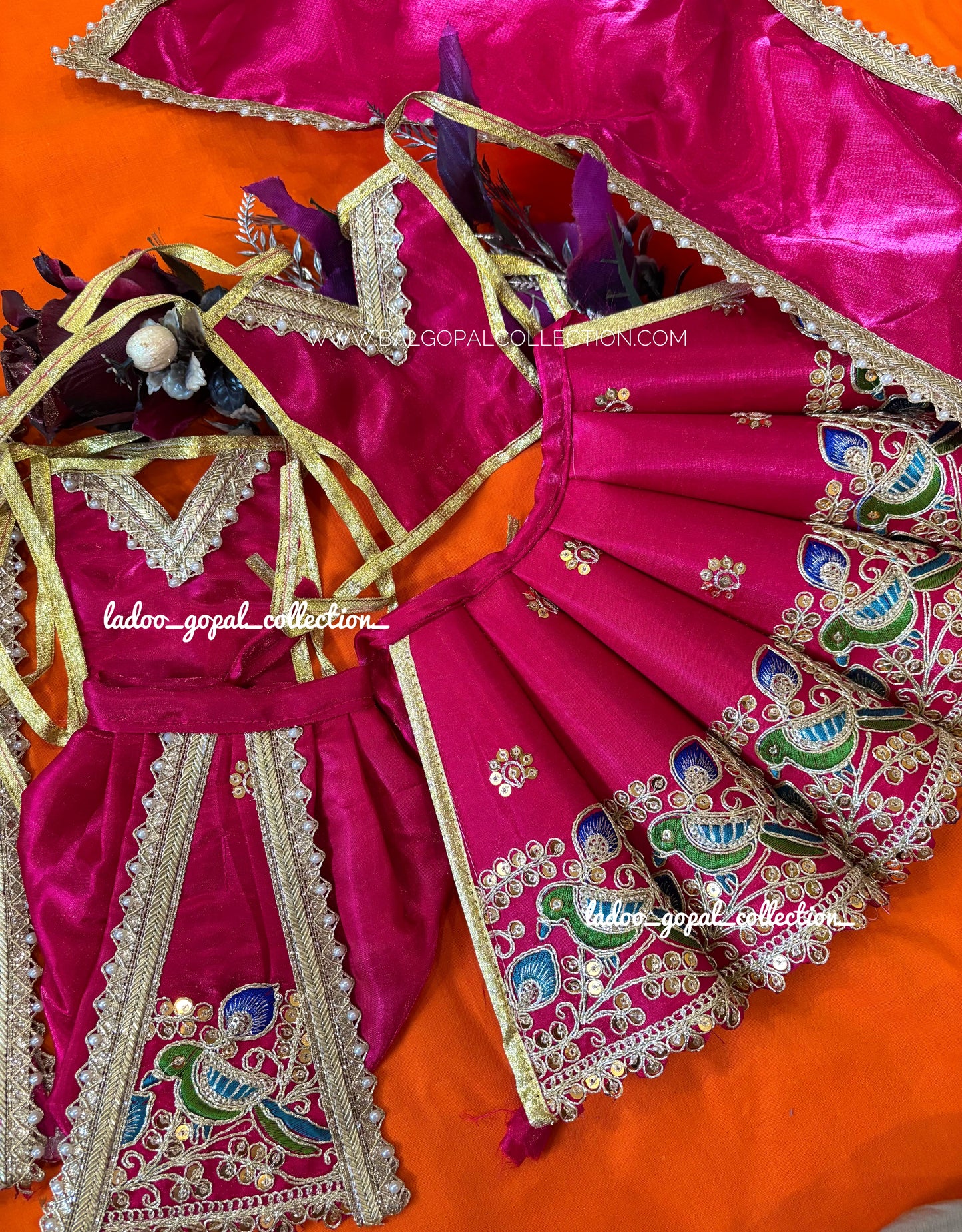 Peacock cone radha krishna poshak (RK set)