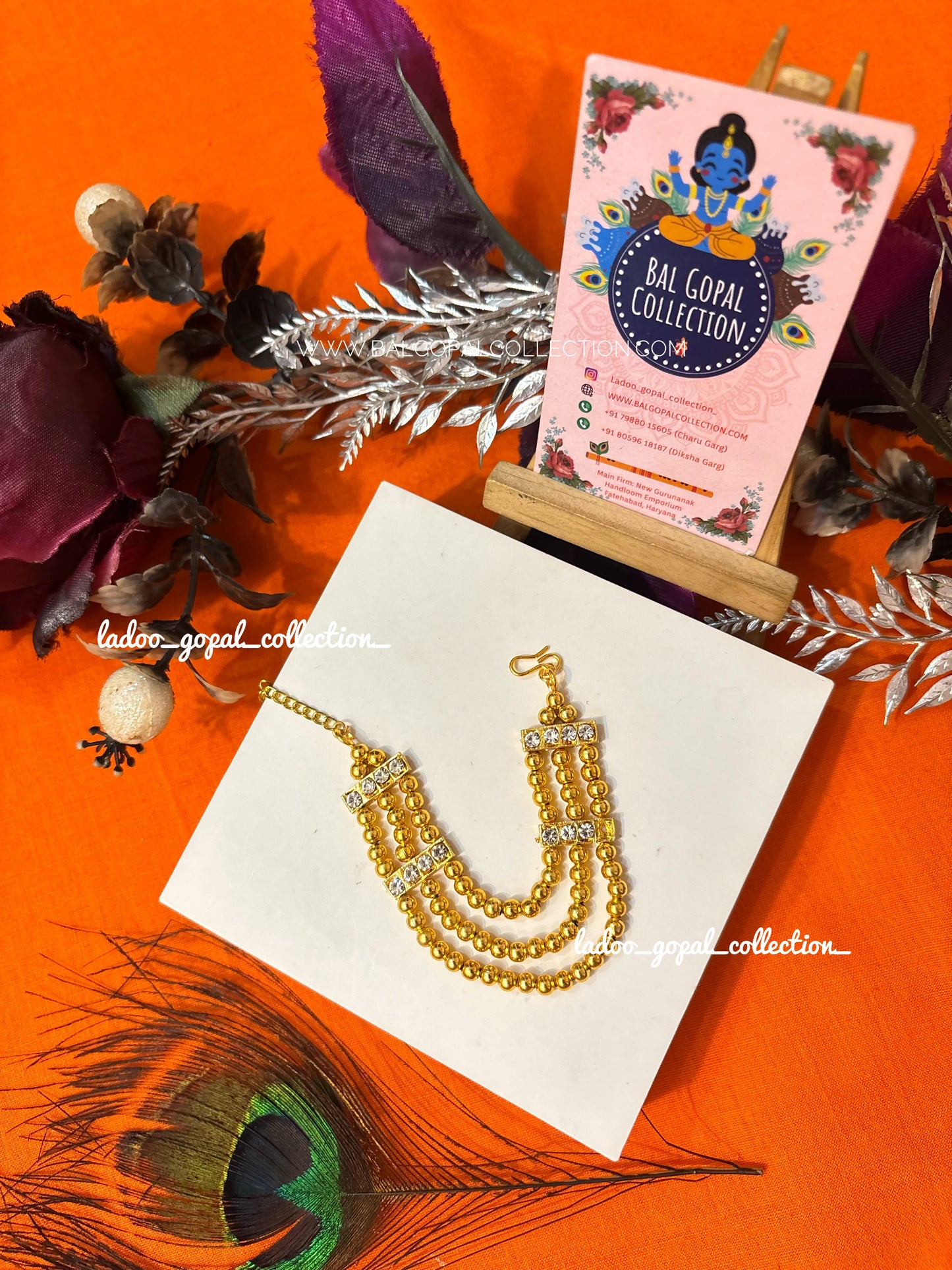 Golden layer mala for laddu gopal size 4-5-6